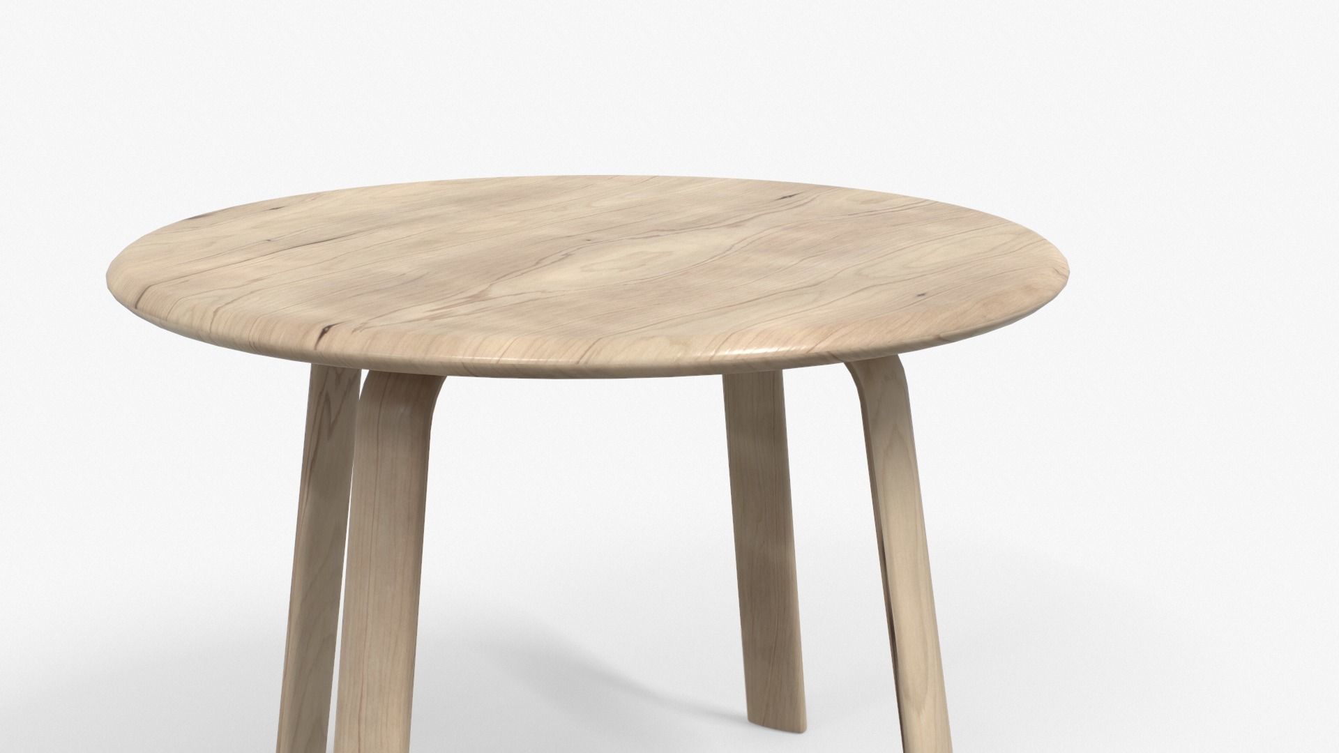 Desmond Dining Table oak finish Low-poly 3D model_4
