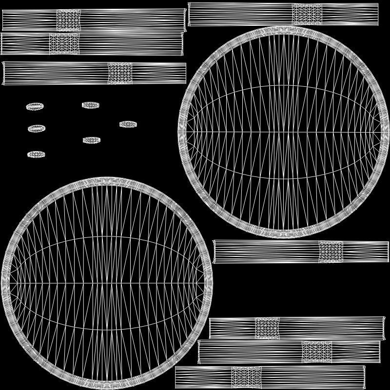 Desmond Dining Table oak finish Low-poly 3D model_6