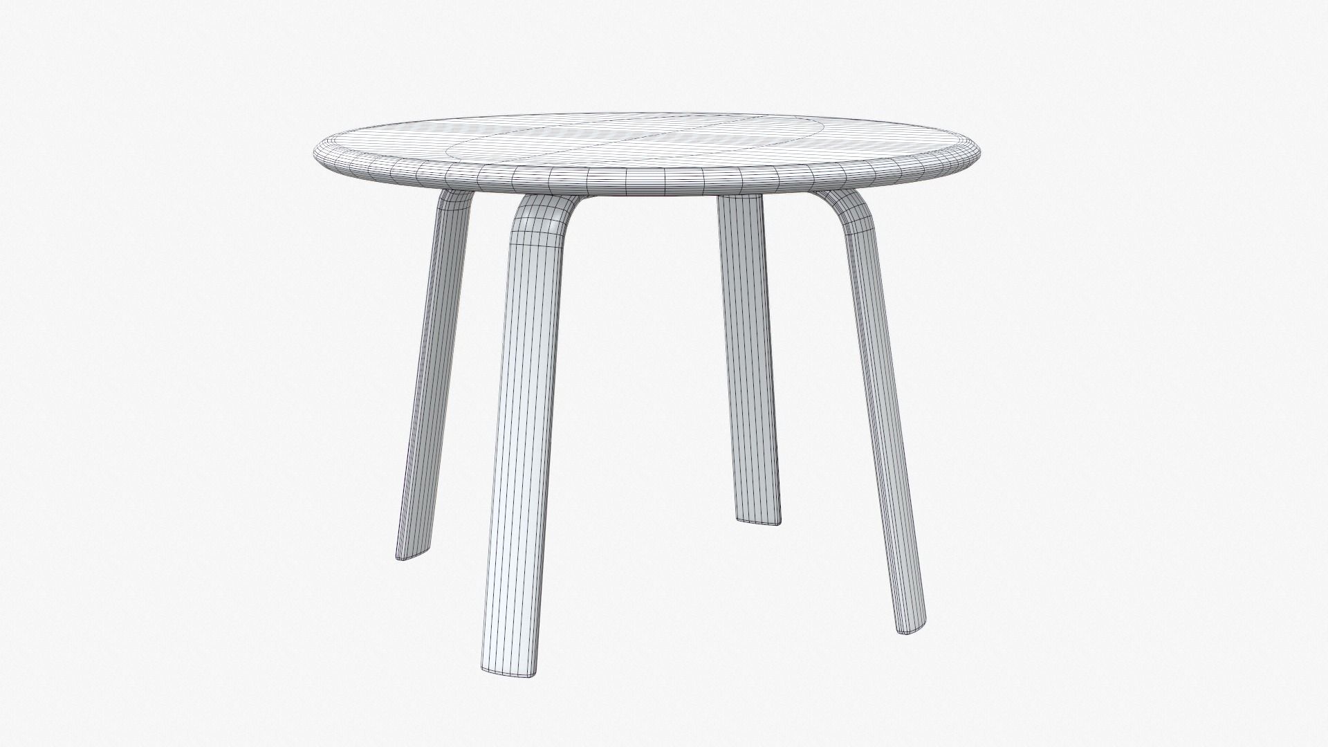 Desmond Dining Table oak finish Low-poly 3D model_7