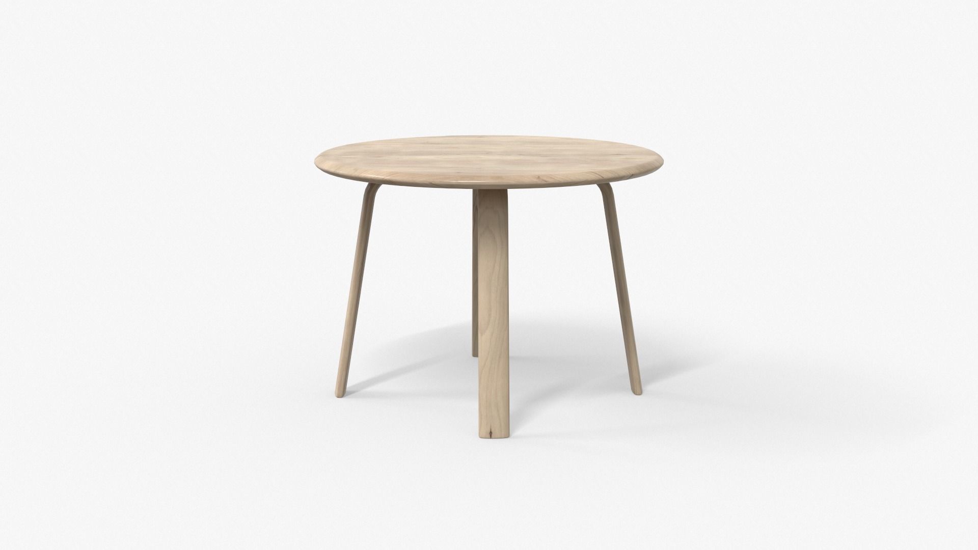 Desmond Dining Table oak finish Low-poly 3D model_1
