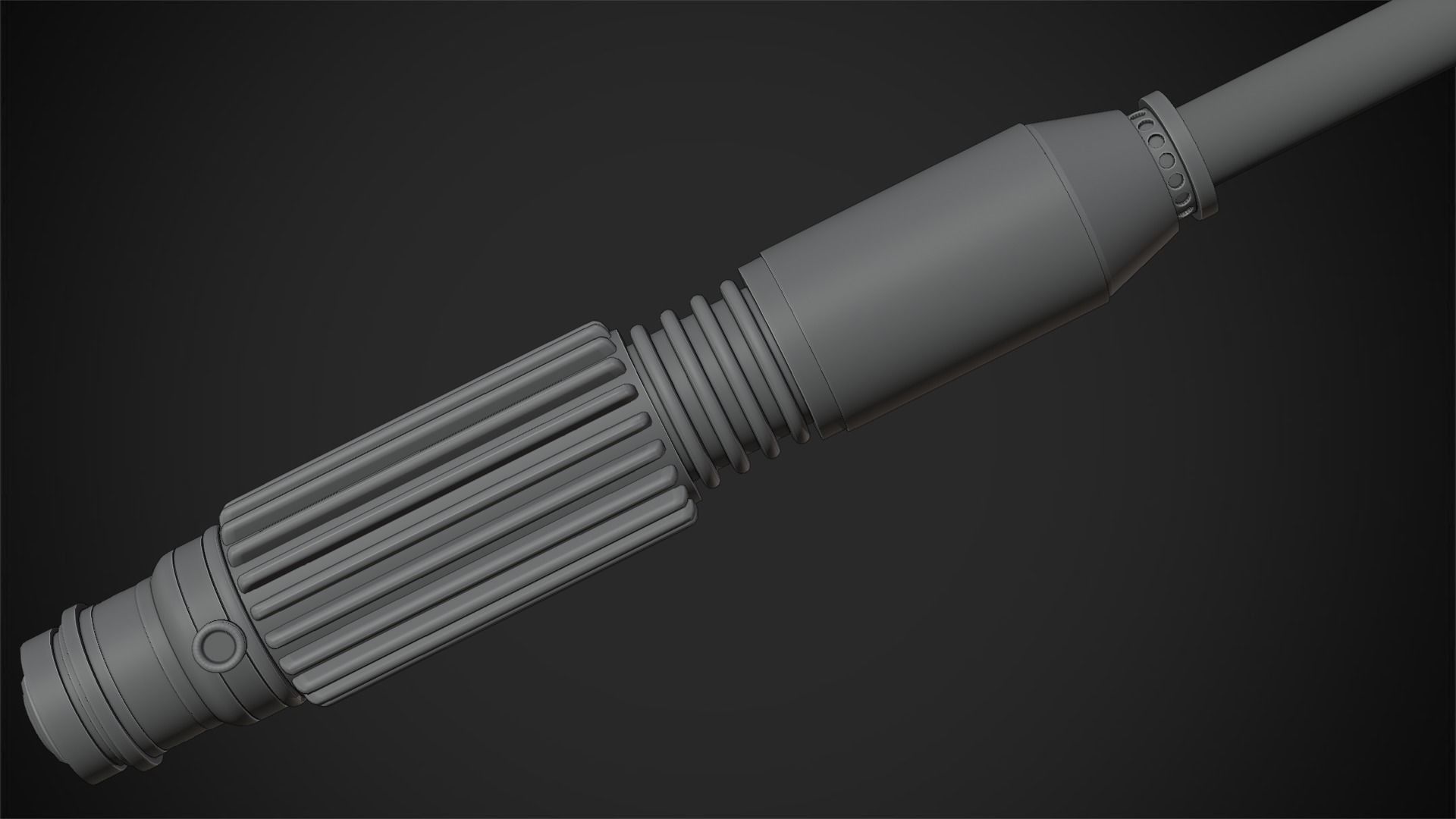 Mace Windu Lightsaber for Cosplay 3D print model_12