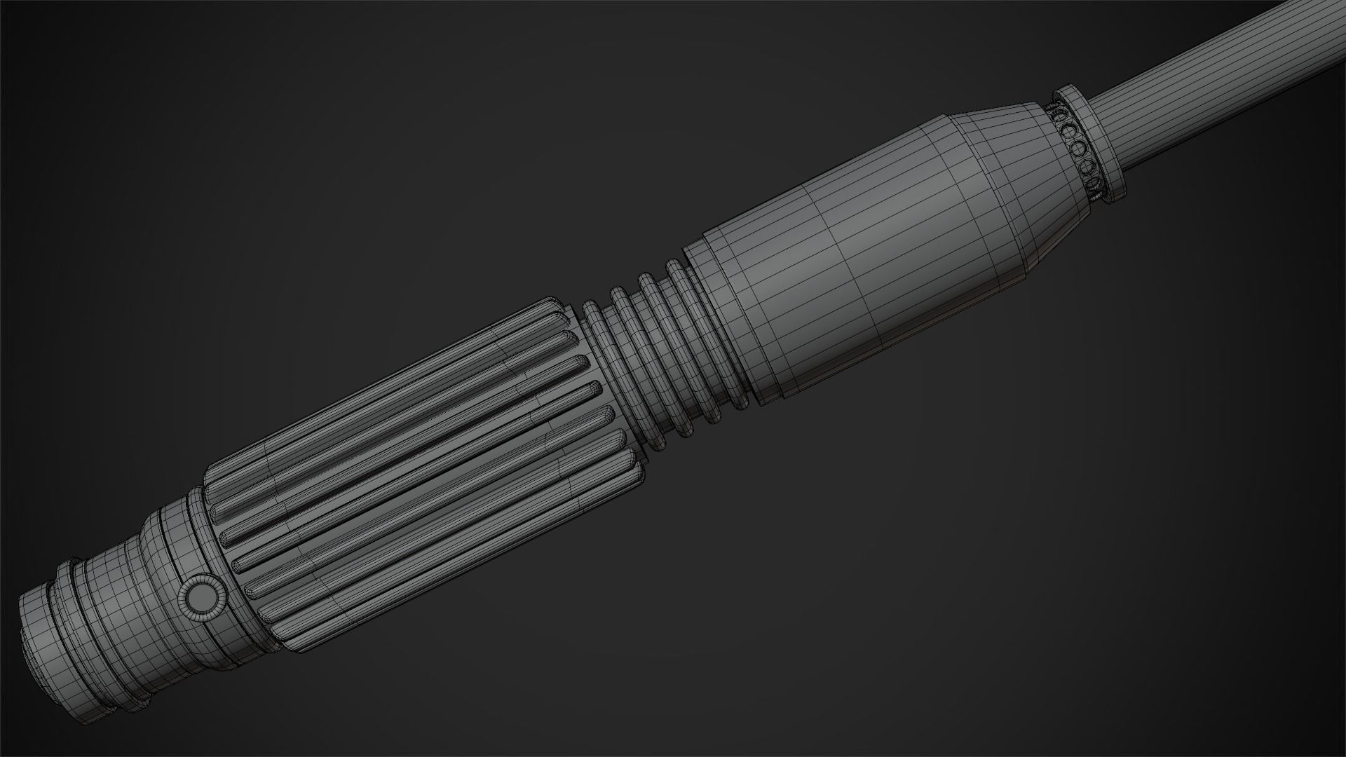 Mace Windu Lightsaber for Cosplay 3D print model_13