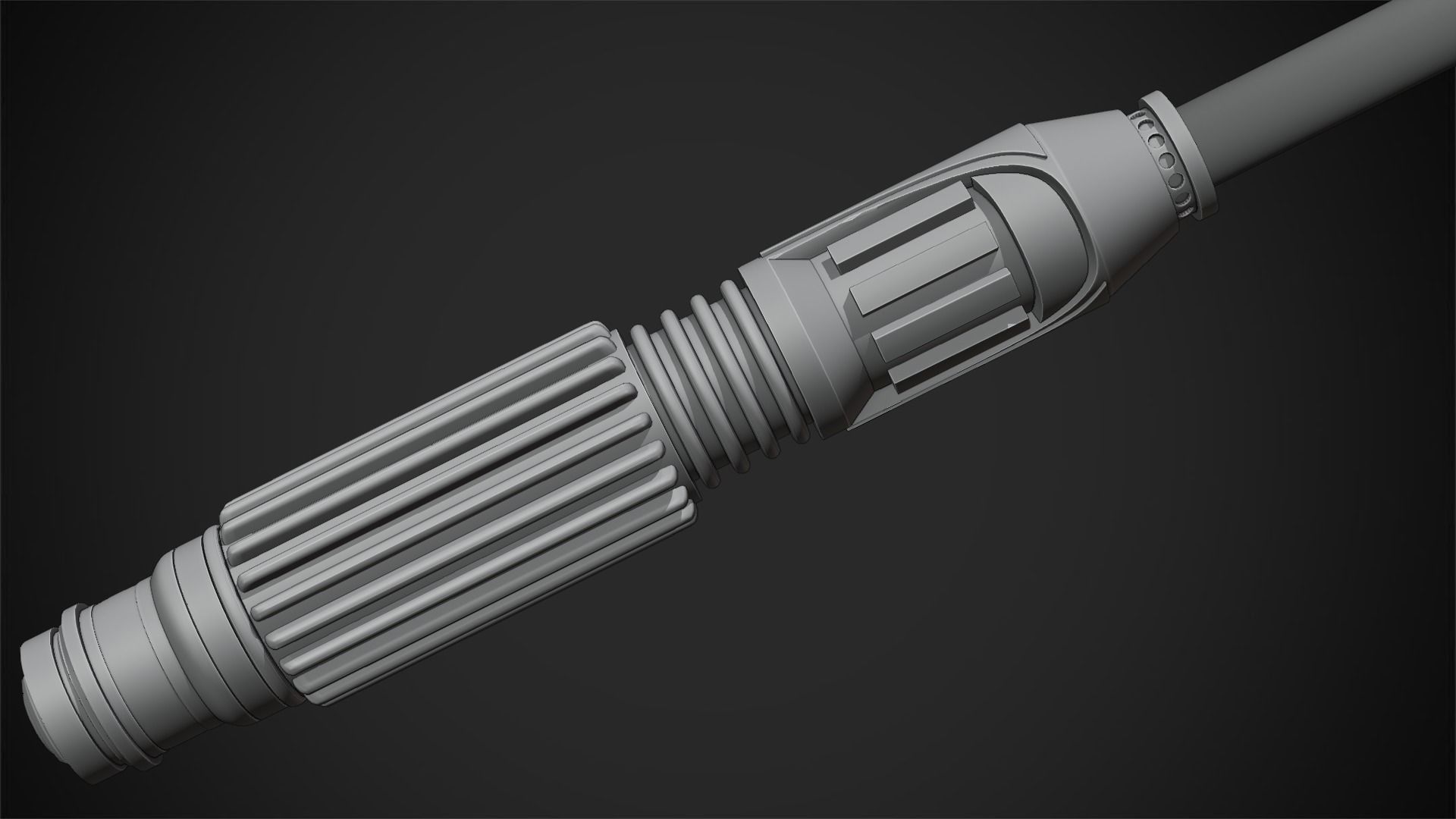 Mace Windu Lightsaber for Cosplay 3D print model_8