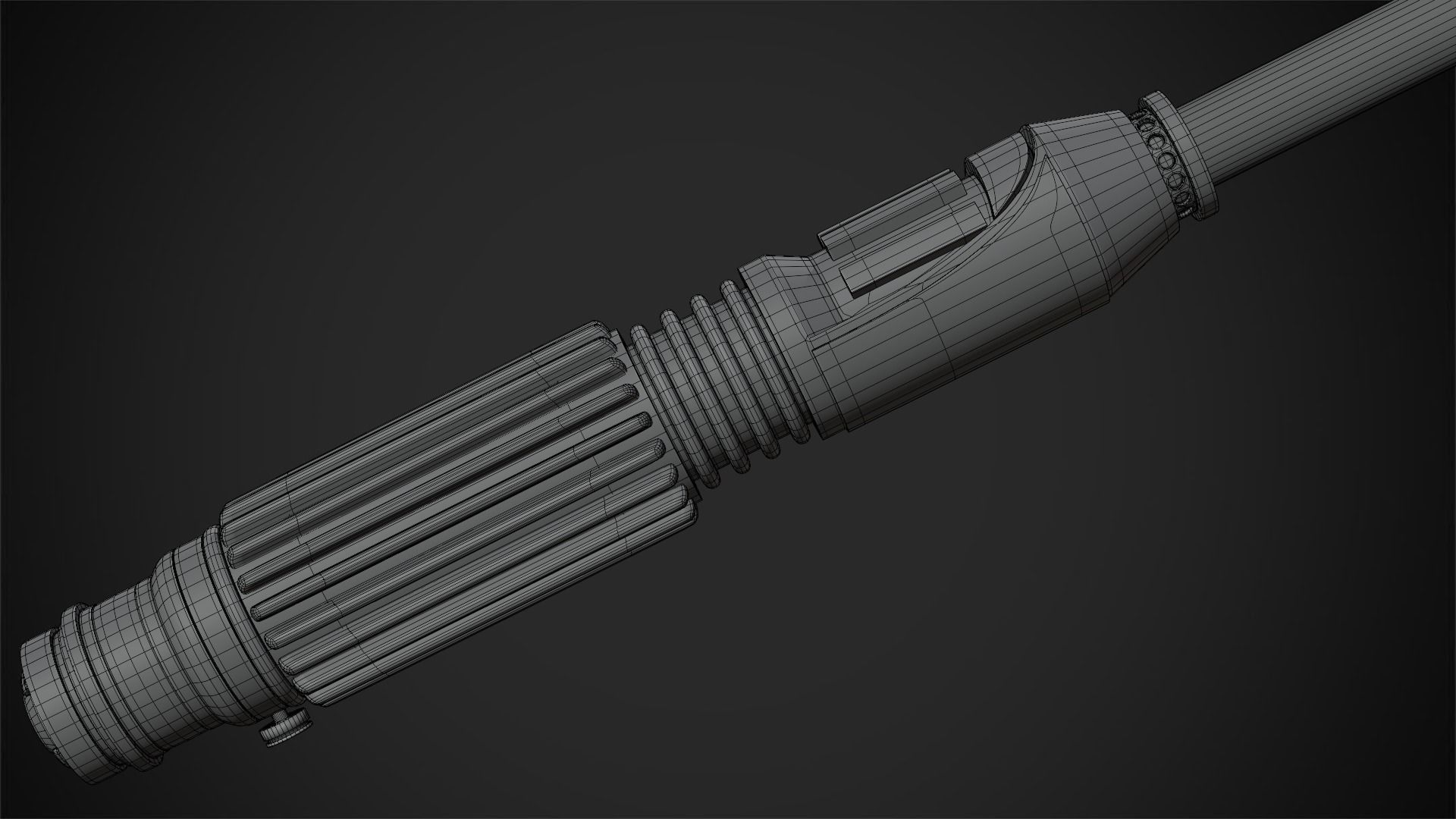 Mace Windu Lightsaber for Cosplay 3D print model_11