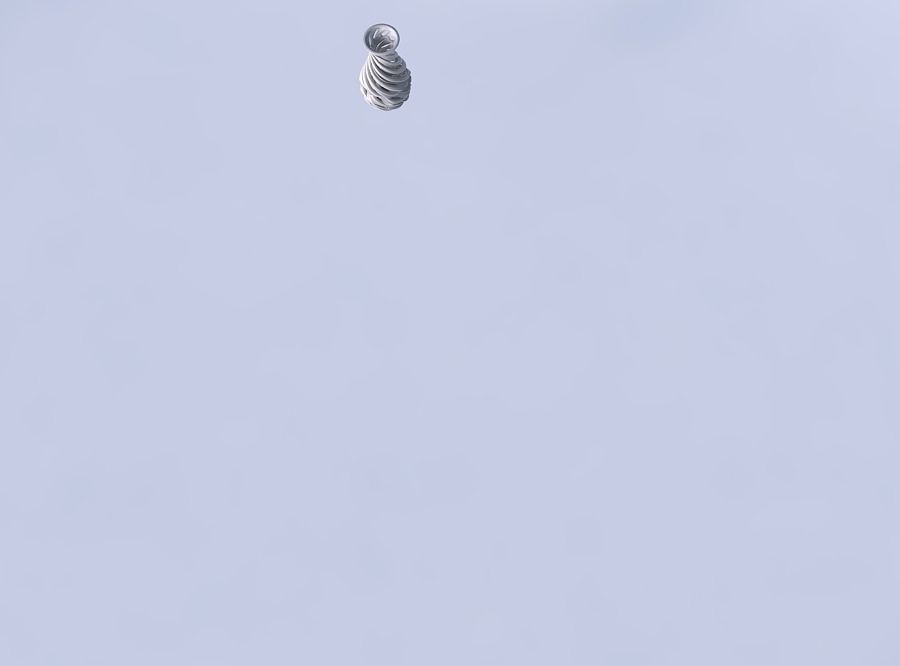 Vase curved narrow mid with intertwining lines very twisted 3D print model_2