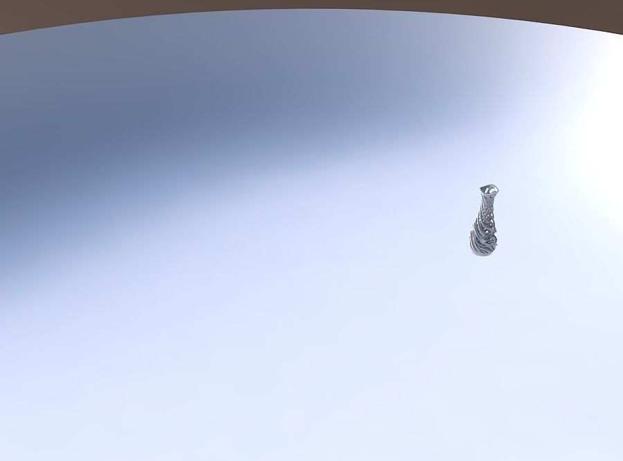 Vase curved narrow mid with intertwining lines very twisted a... 3D print model_3