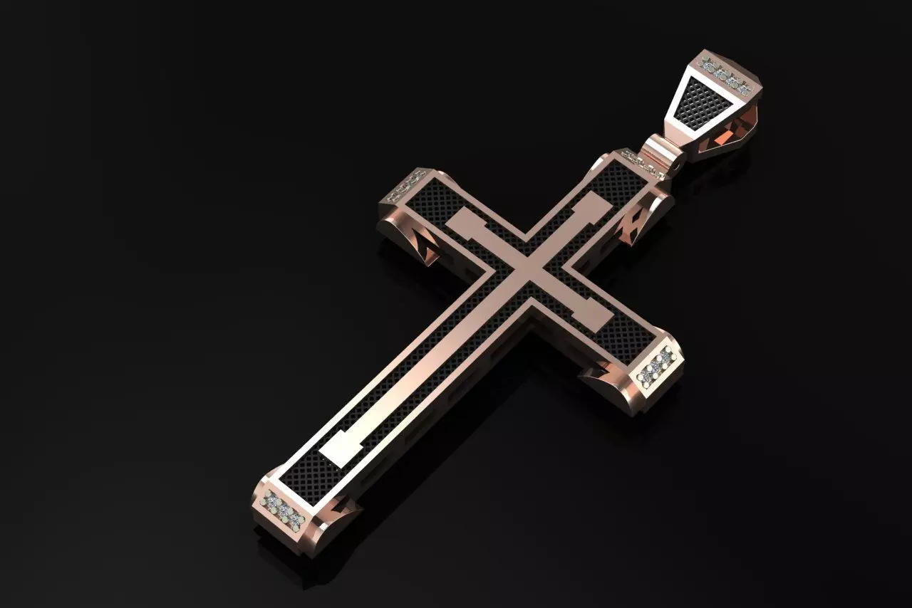 Cross pattern diamonds 3D print model