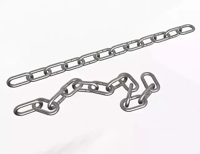 Chain pair of metal links