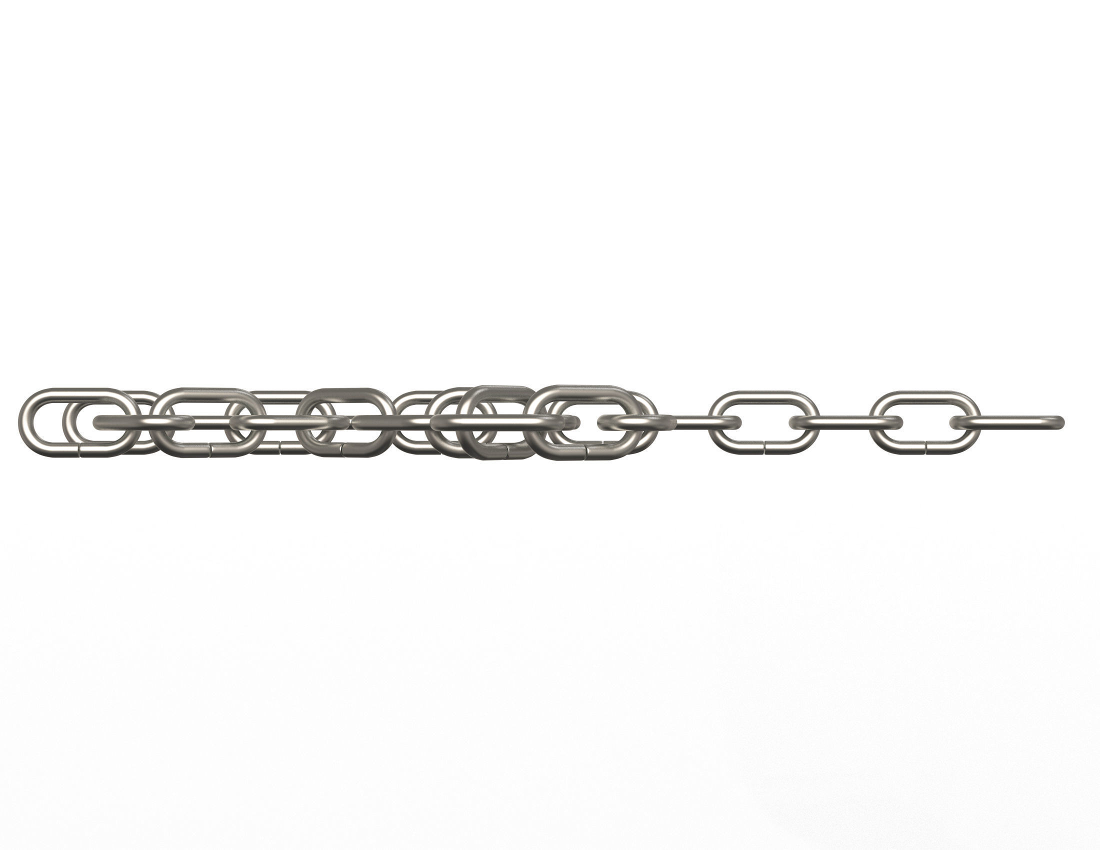 Chain pair of metal links Low-poly 3D model_1