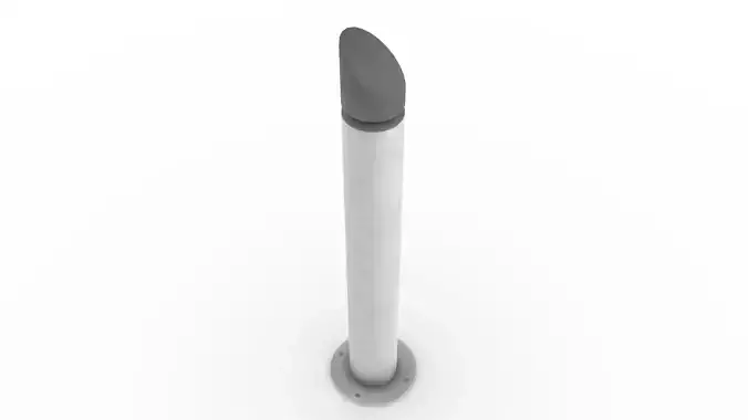 Stainless Steel Bollard with Sloped Top