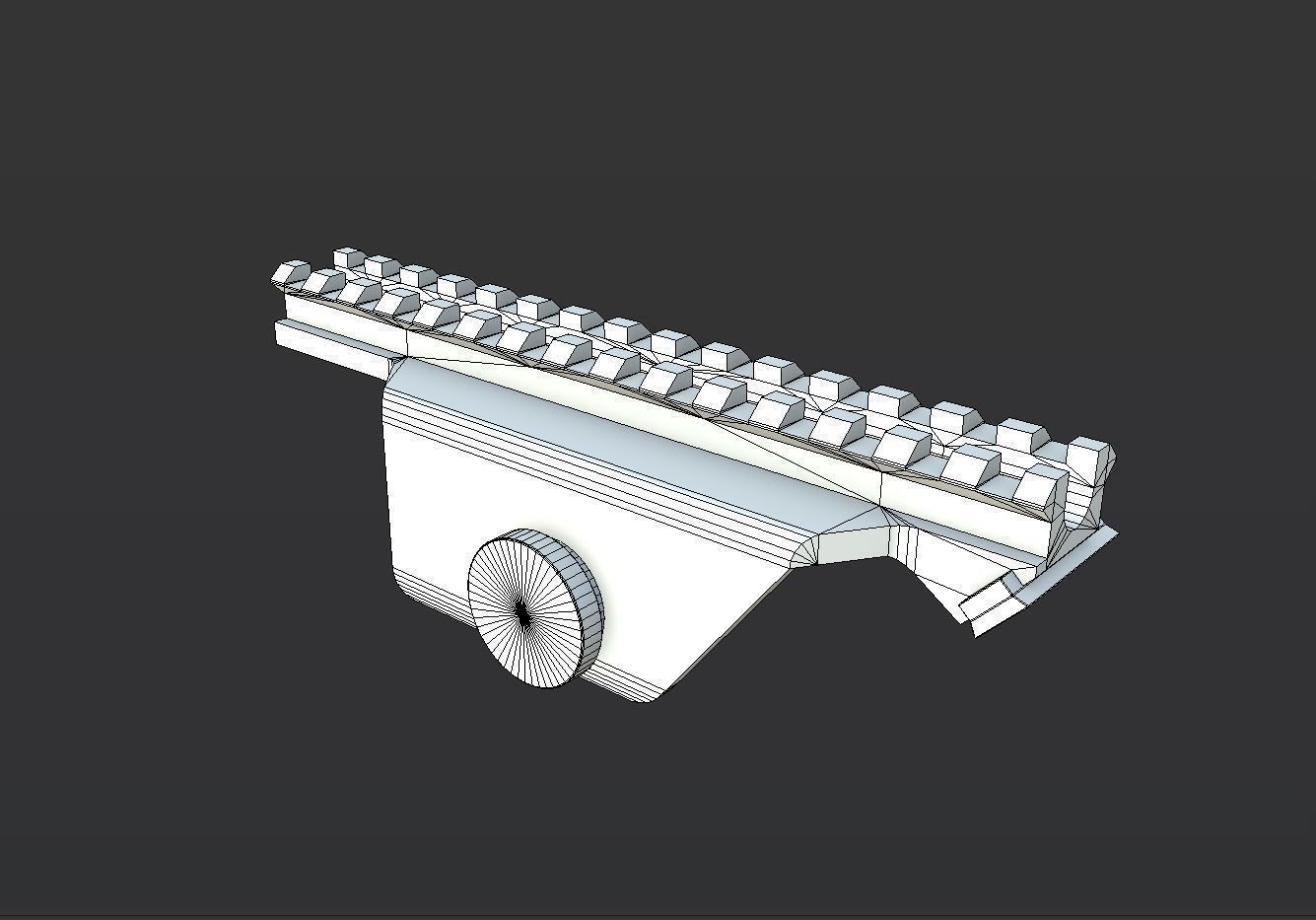 UTG 4-Point Locking Deluxe M14 M1A Scope Mount PBR Low-poly 3D model_9