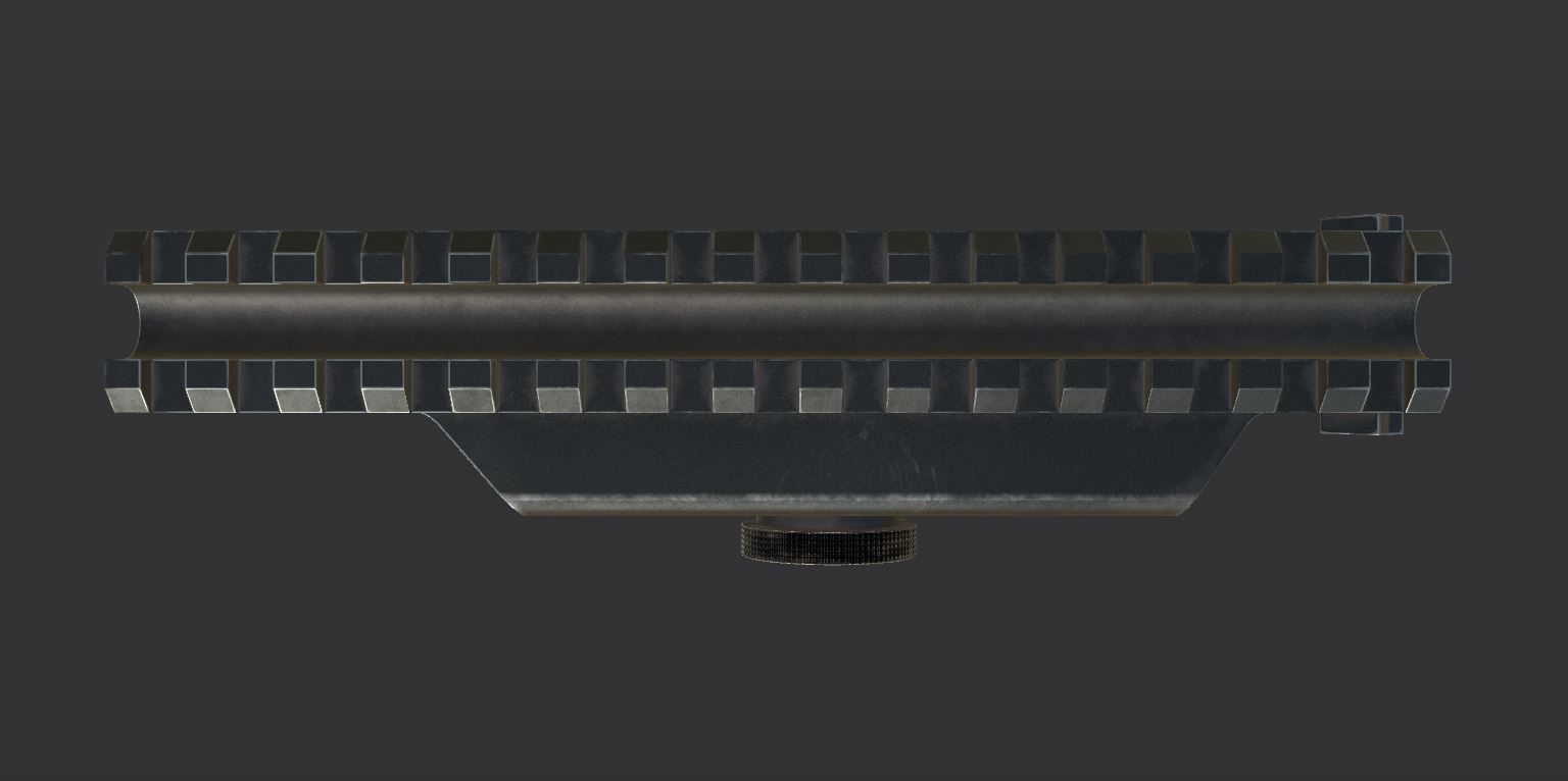 UTG 4-Point Locking Deluxe M14 M1A Scope Mount PBR Low-poly 3D model_8