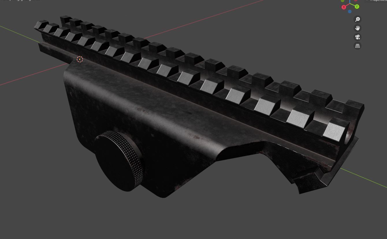 UTG 4-Point Locking Deluxe M14 M1A Scope Mount PBR Low-poly 3D model_5