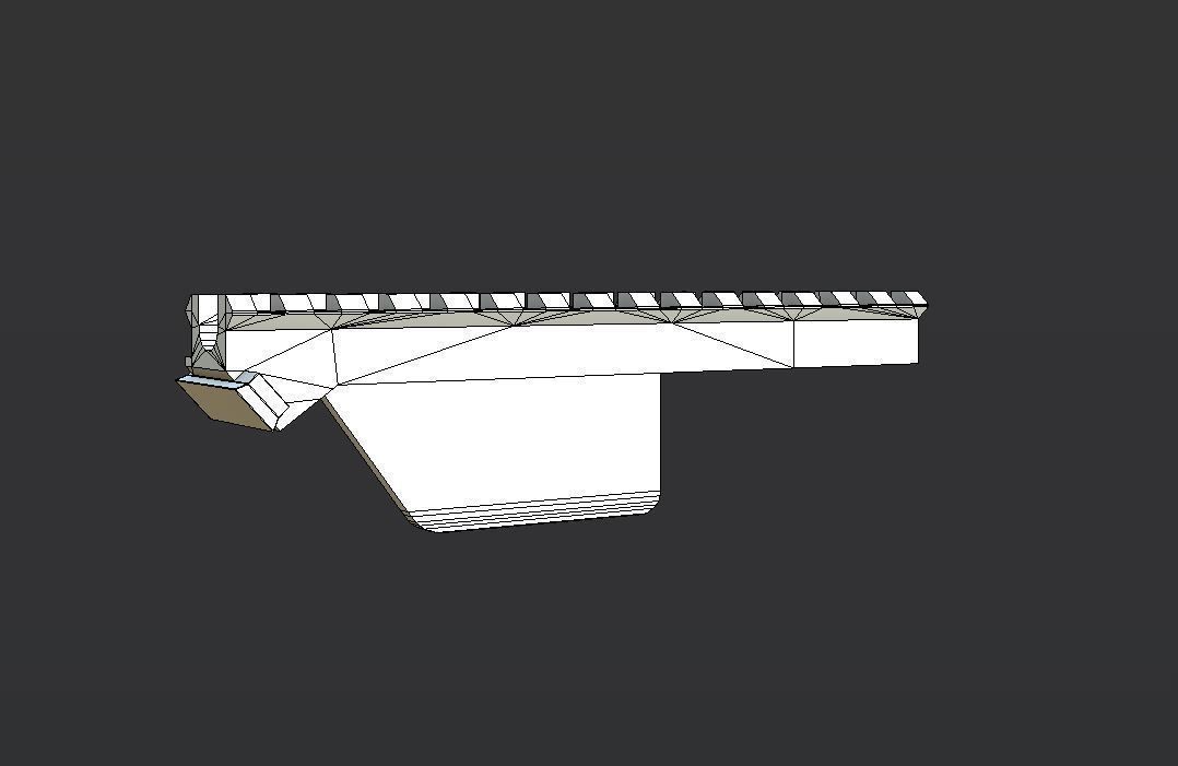 UTG 4-Point Locking Deluxe M14 M1A Scope Mount PBR Low-poly 3D model_10
