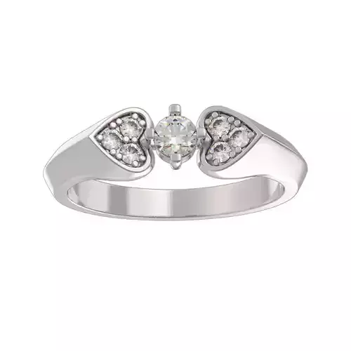 U033 Two hearts love ring