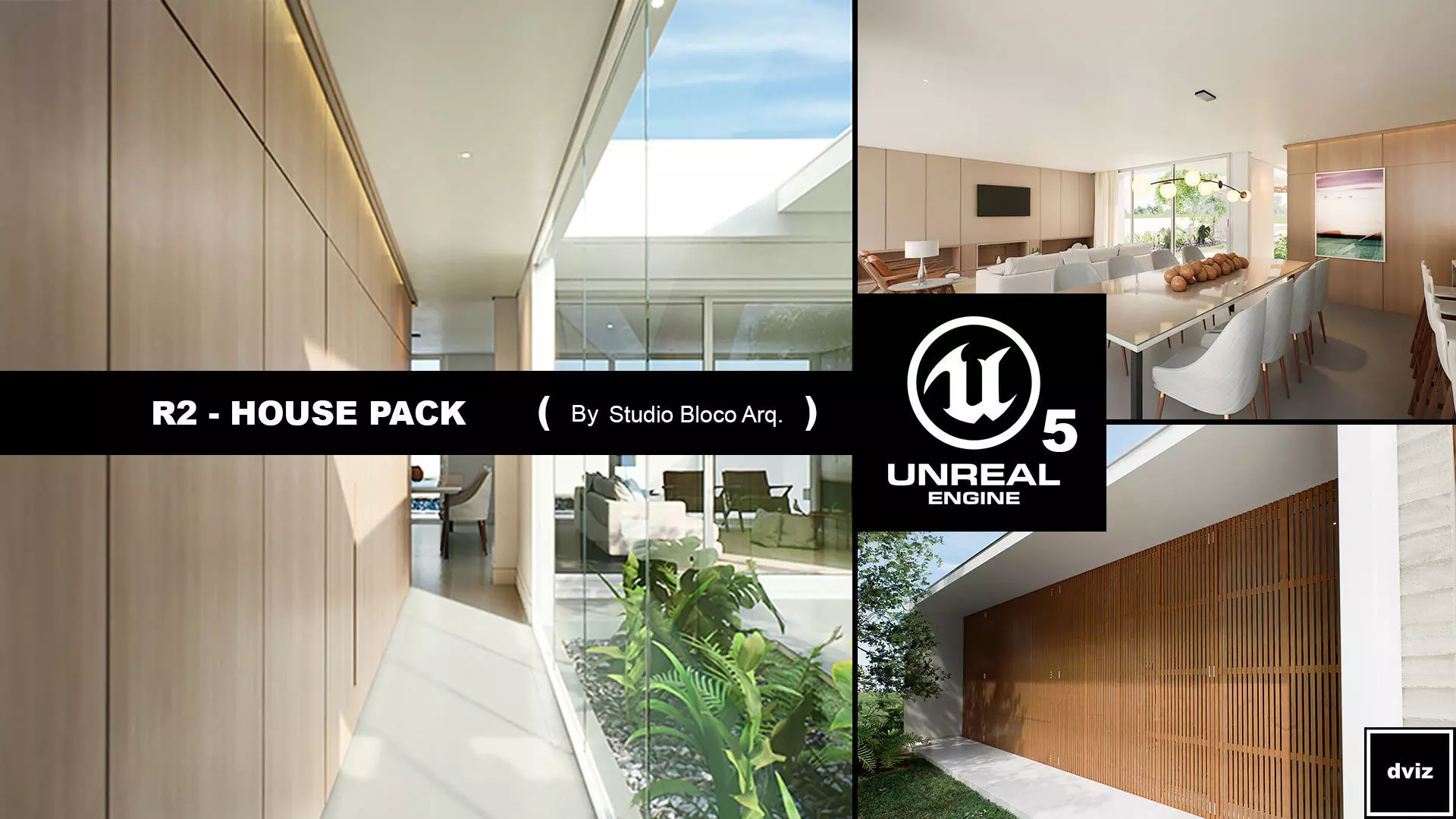 Realistic House Pack 02 - UE5 - and UE4 - Files Low-poly 3D model_0