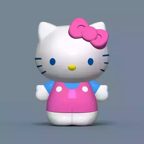Hello Kitty Sanrio Low-poly 3D model