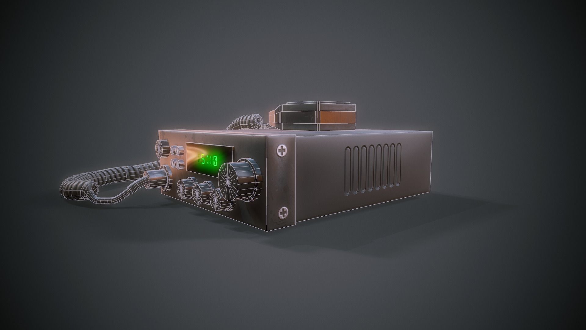 Car Radio - Tutorial Included Low-poly 3D model_9
