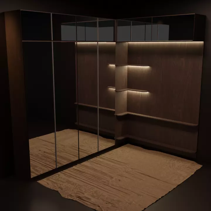 Armario Casal Simples - Simple Couple Wardrobe Free low-poly 3D model