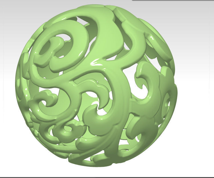 3D drawing of hollow ball in STL  hollow bead 3D print model_10