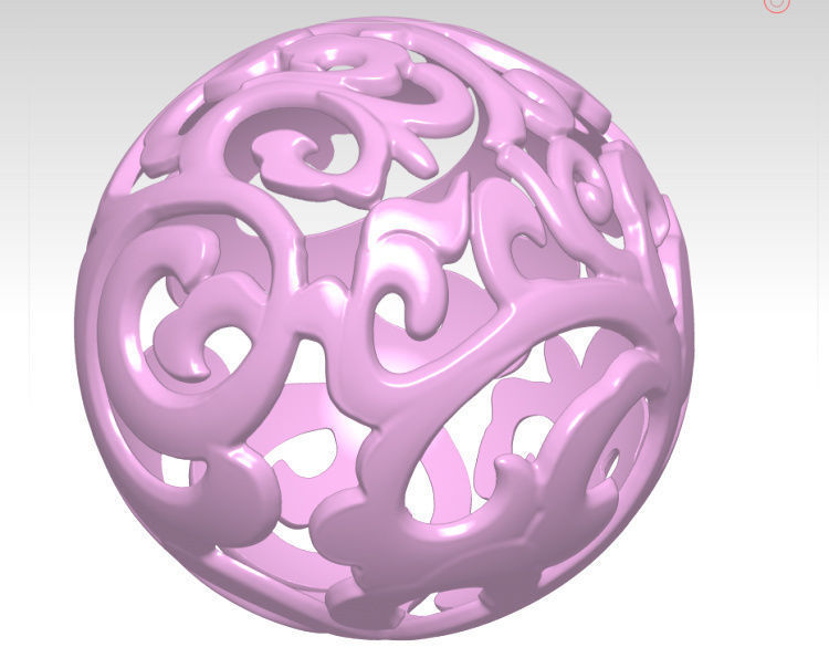 3D drawing of hollow ball in STL  hollow bead 3D print model_6
