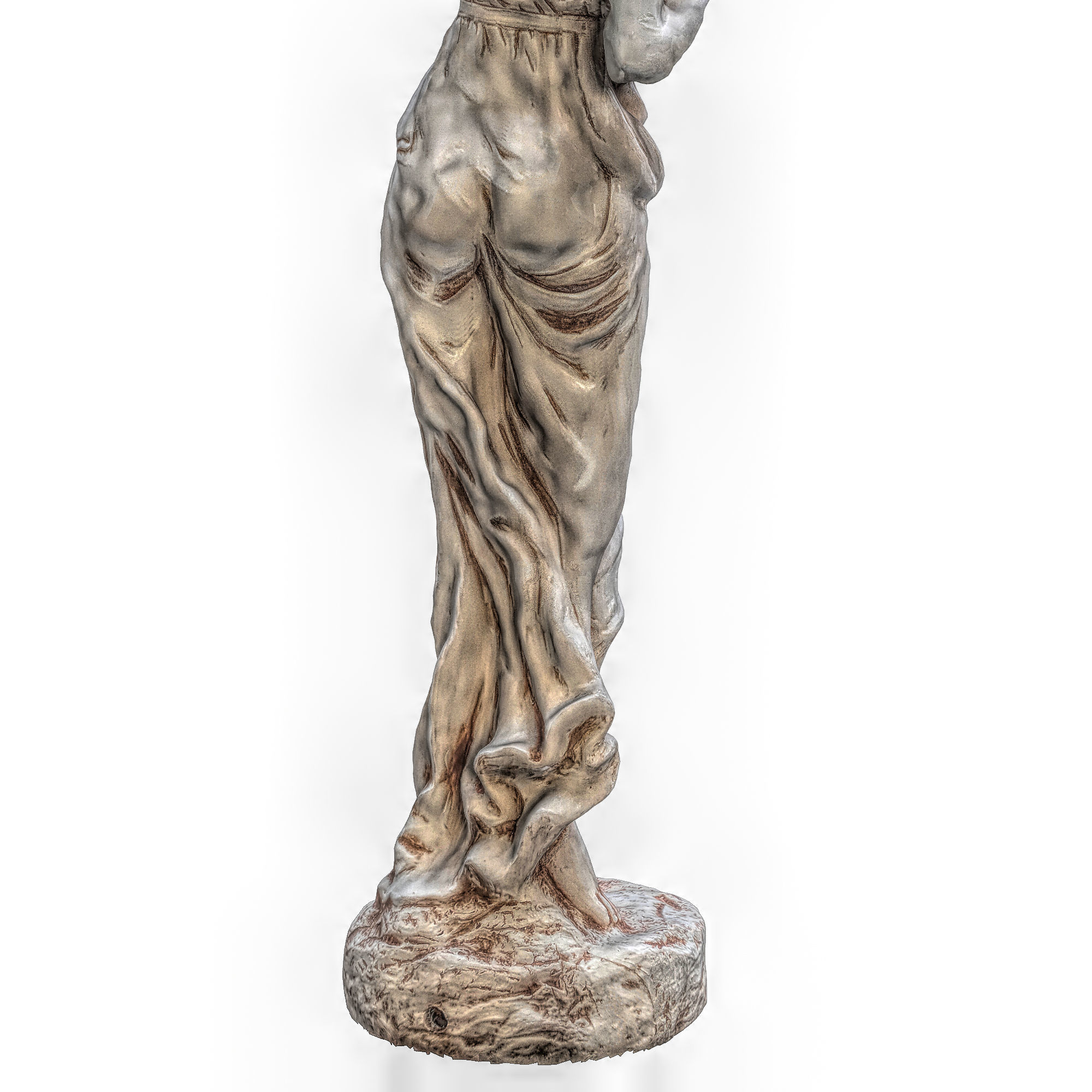 girl torch Low-poly 3D model_3