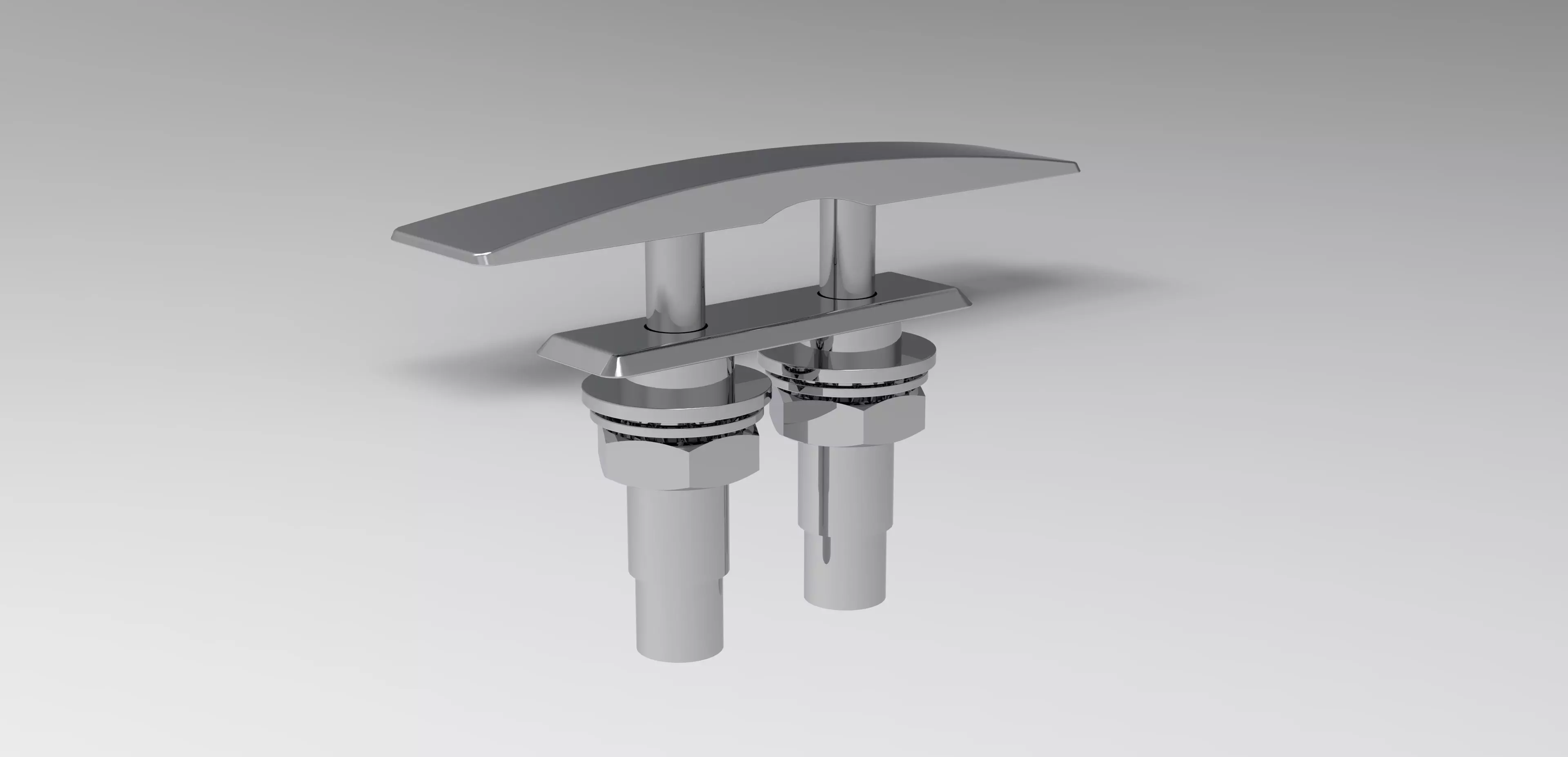 Osculati Style Folding Cleat 158mm 3D model_0