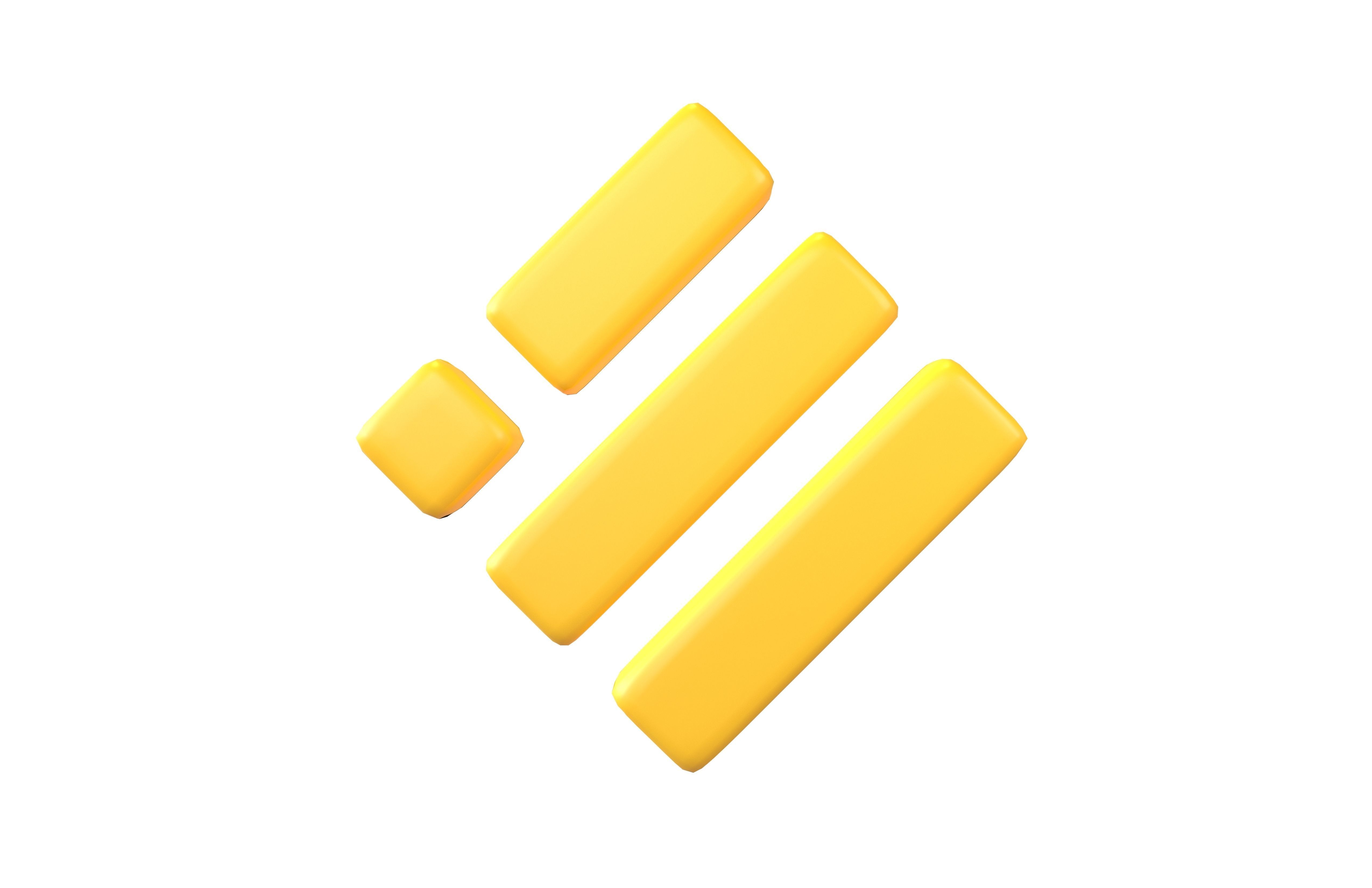 Binance USD Coin v1 001 Low-poly 3D model_1