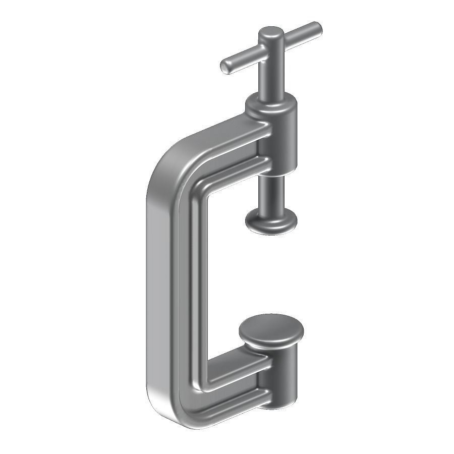 Kids Engineering C Clamp 3D print model_2