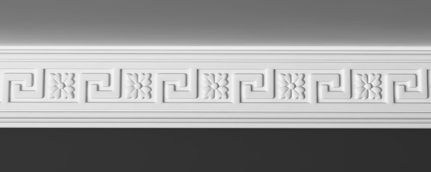 Moulding Cornice 3D Model with Simple Organic Elements 3D model_1