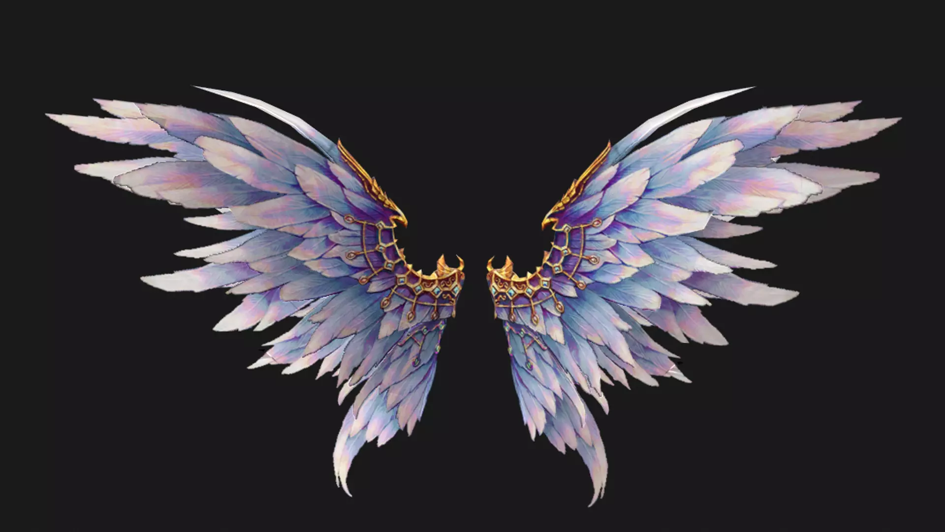 Angel Wing Low-poly 3D model_0