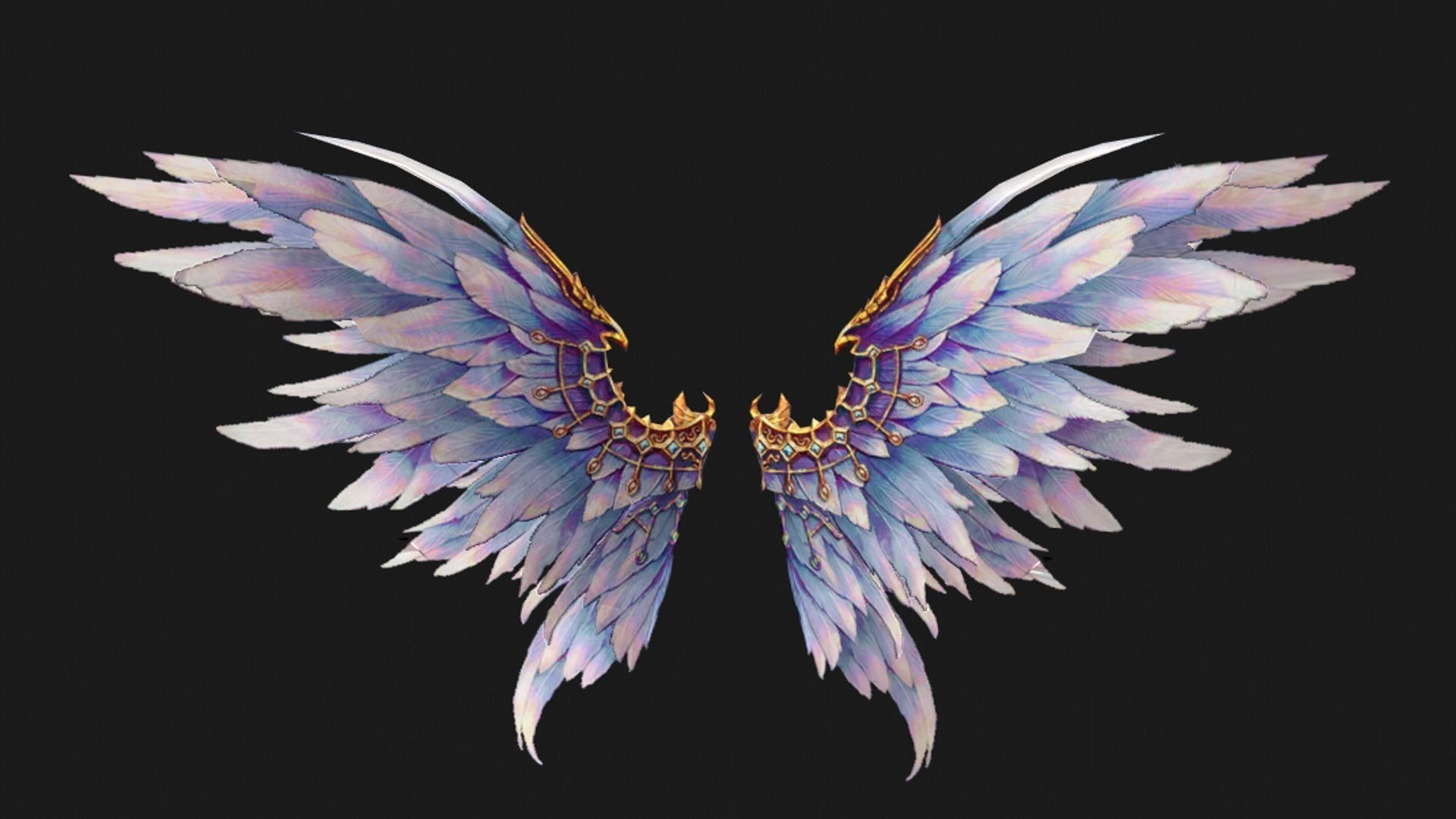 Angel Wing Low-poly 3D model_6