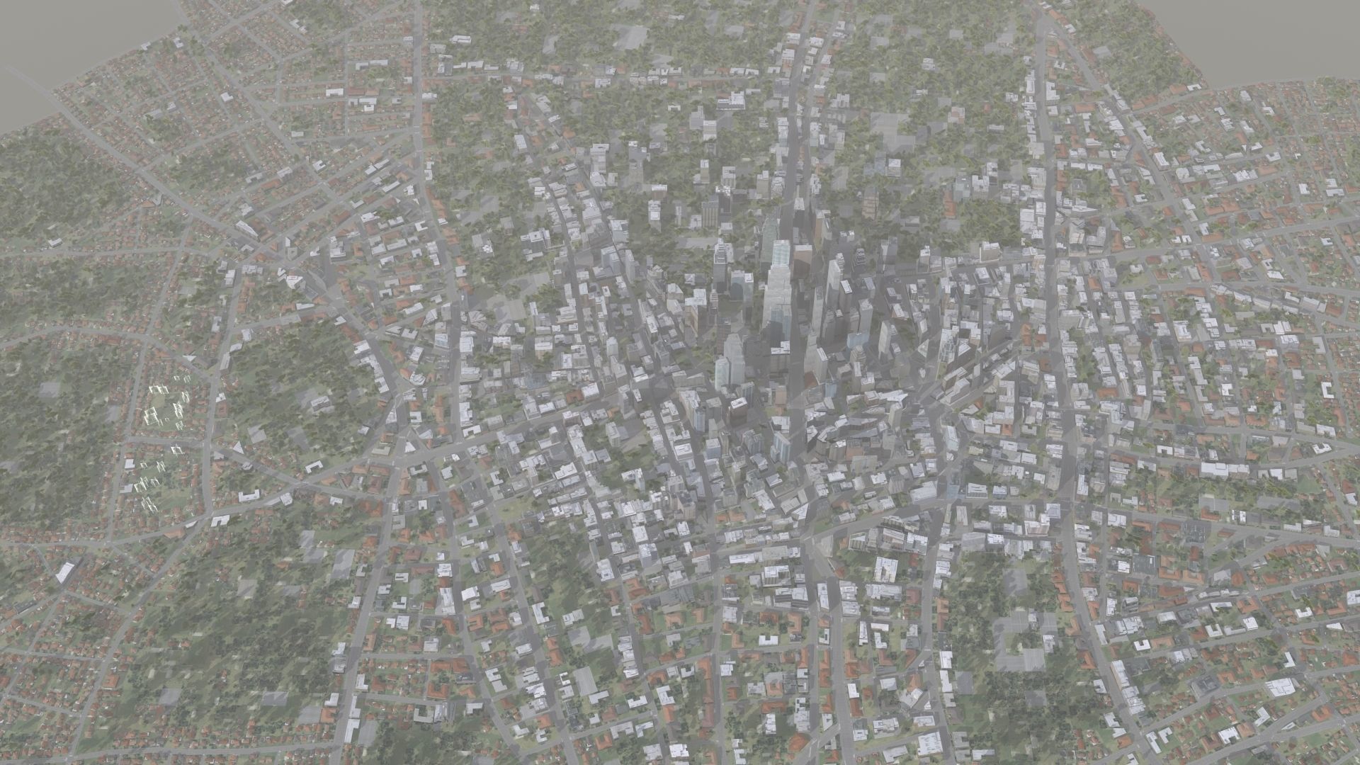 Modern VR City Low-poly 3D model_3