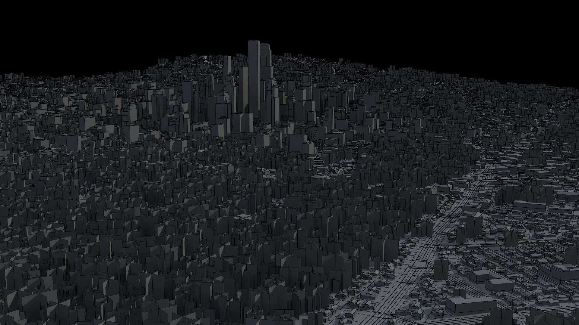 Modern VR City Low-poly 3D model_37