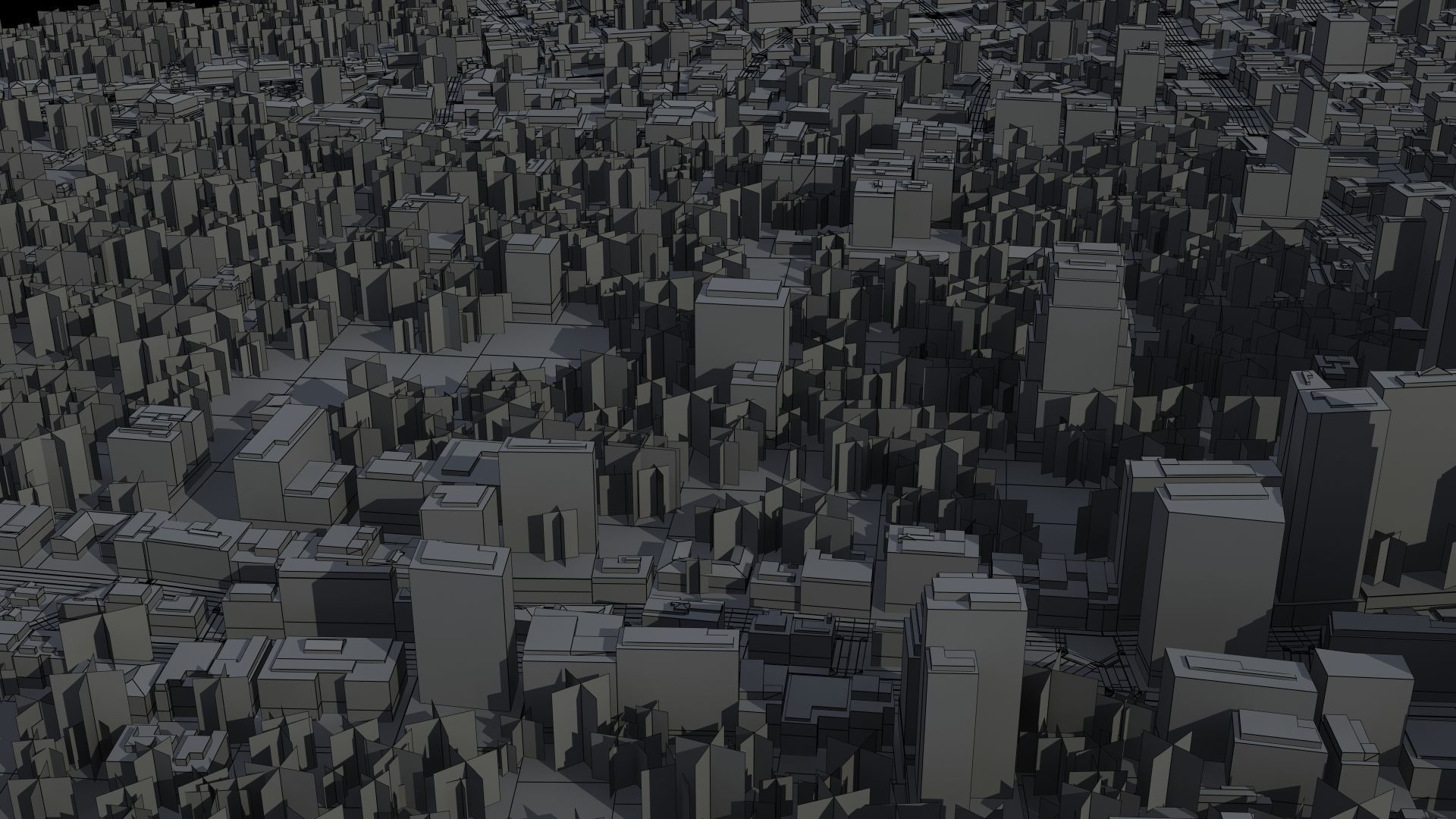 Modern VR City Low-poly 3D model_29