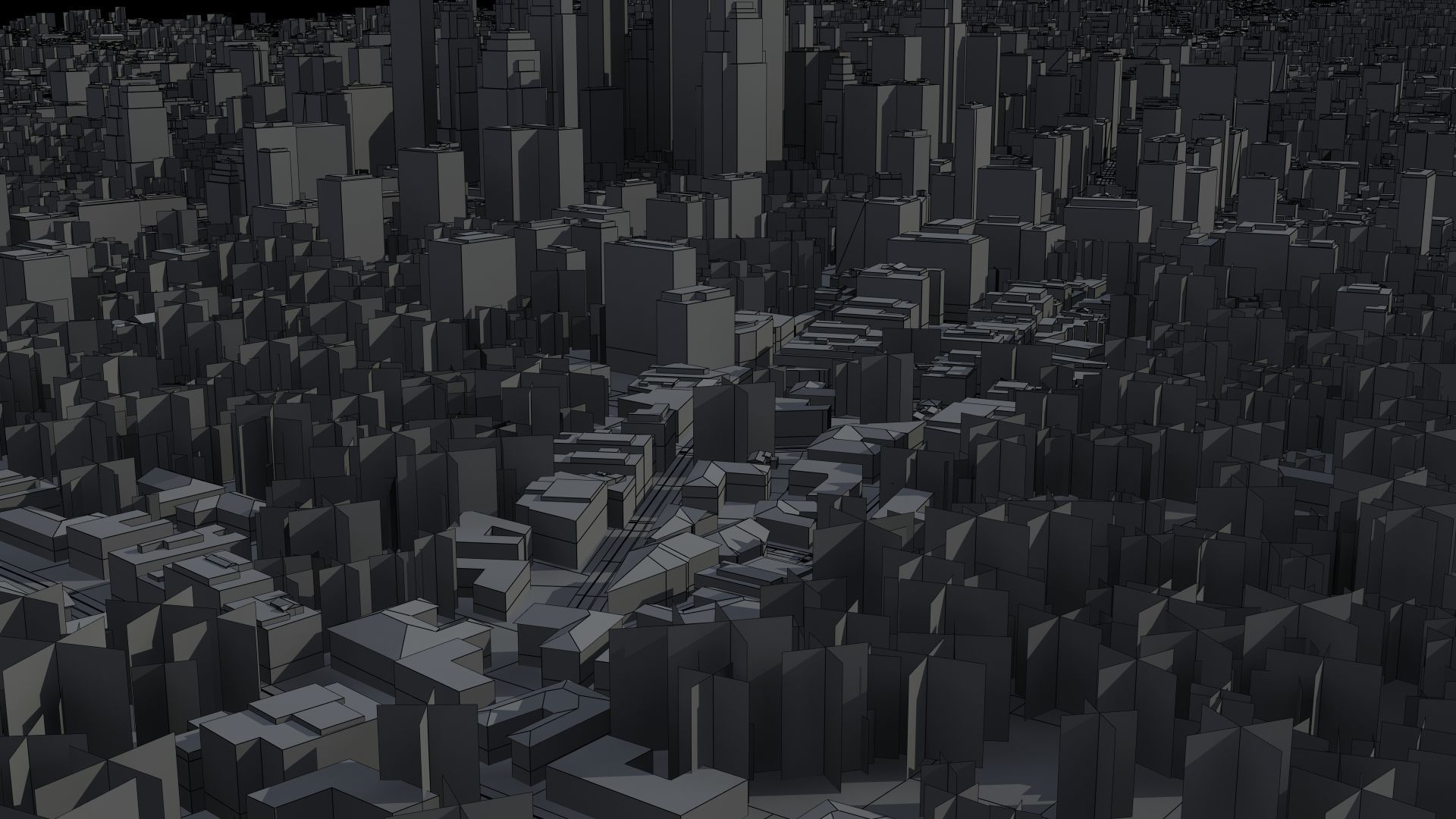 Modern VR City Low-poly 3D model_36