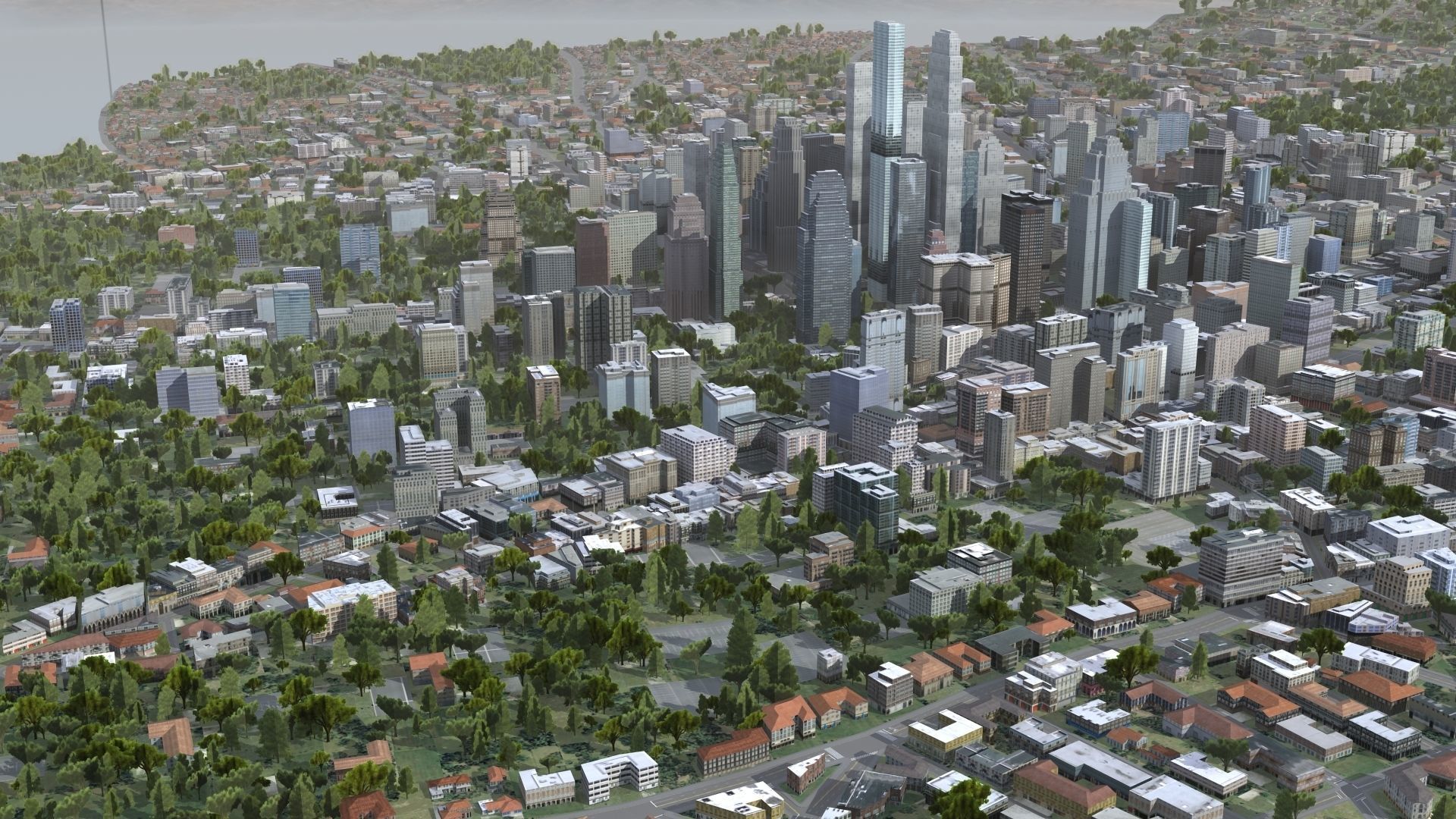 Modern VR City Low-poly 3D model_14