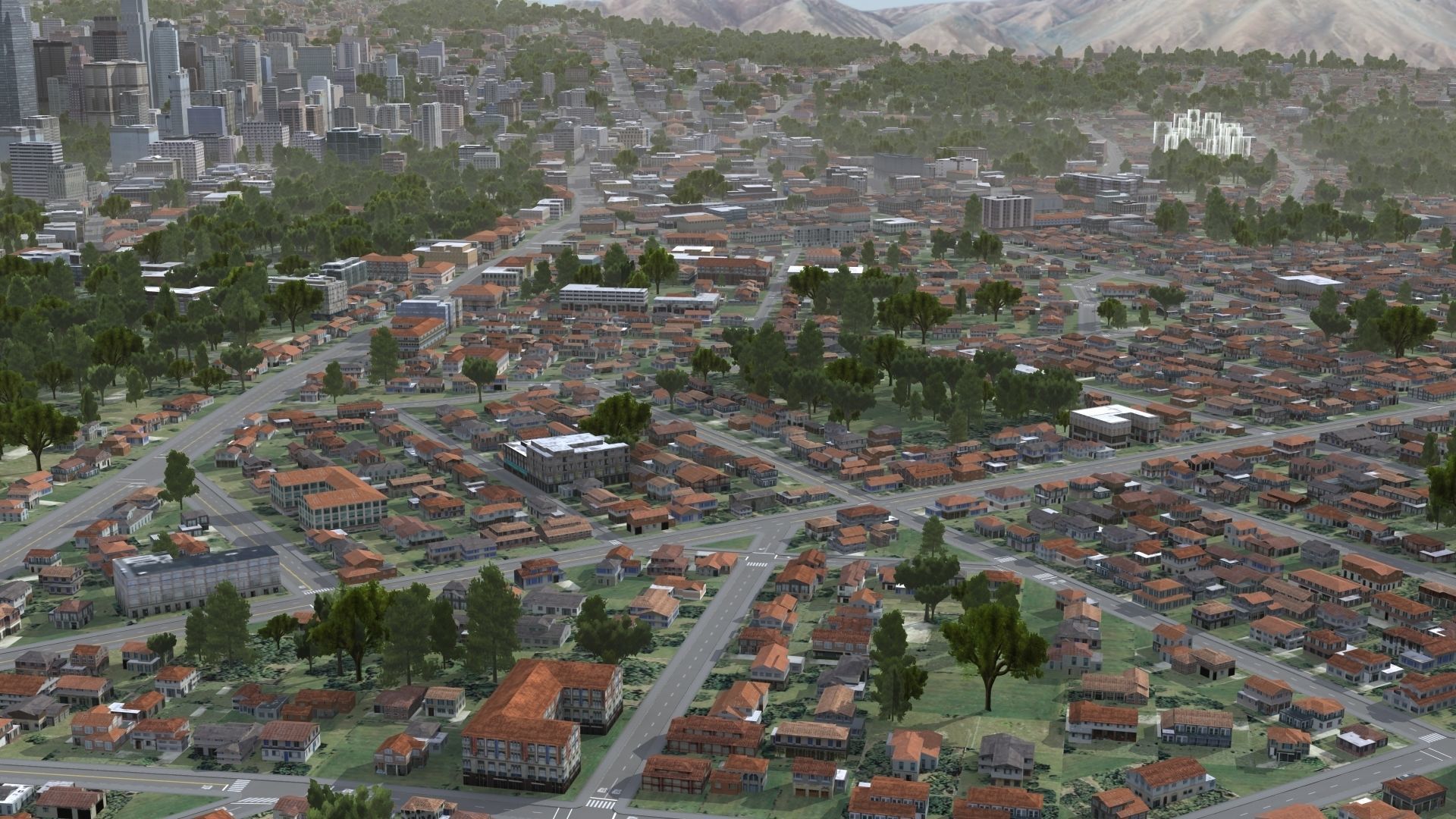 Modern VR City Low-poly 3D model_11