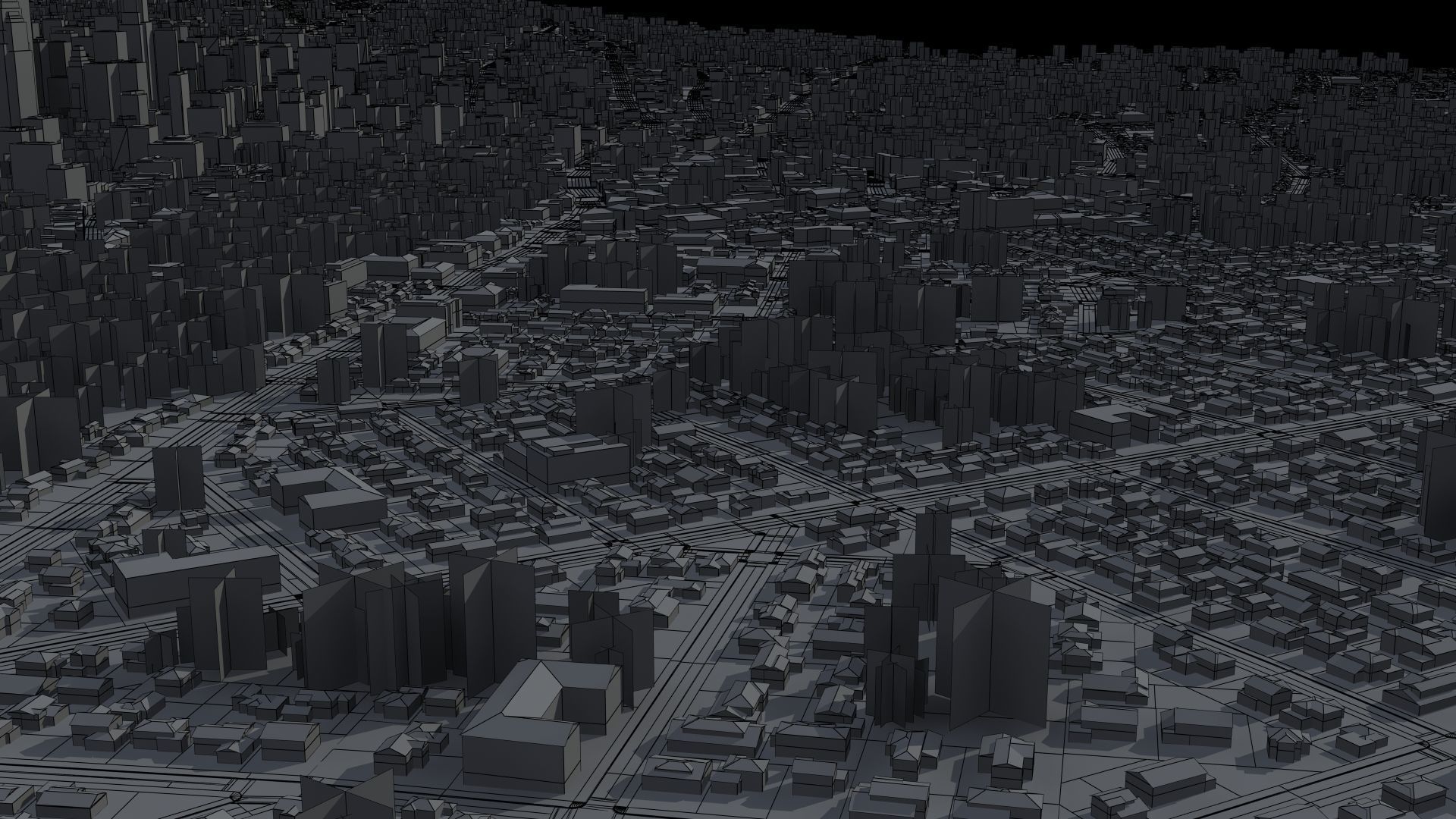 Modern VR City Low-poly 3D model_38