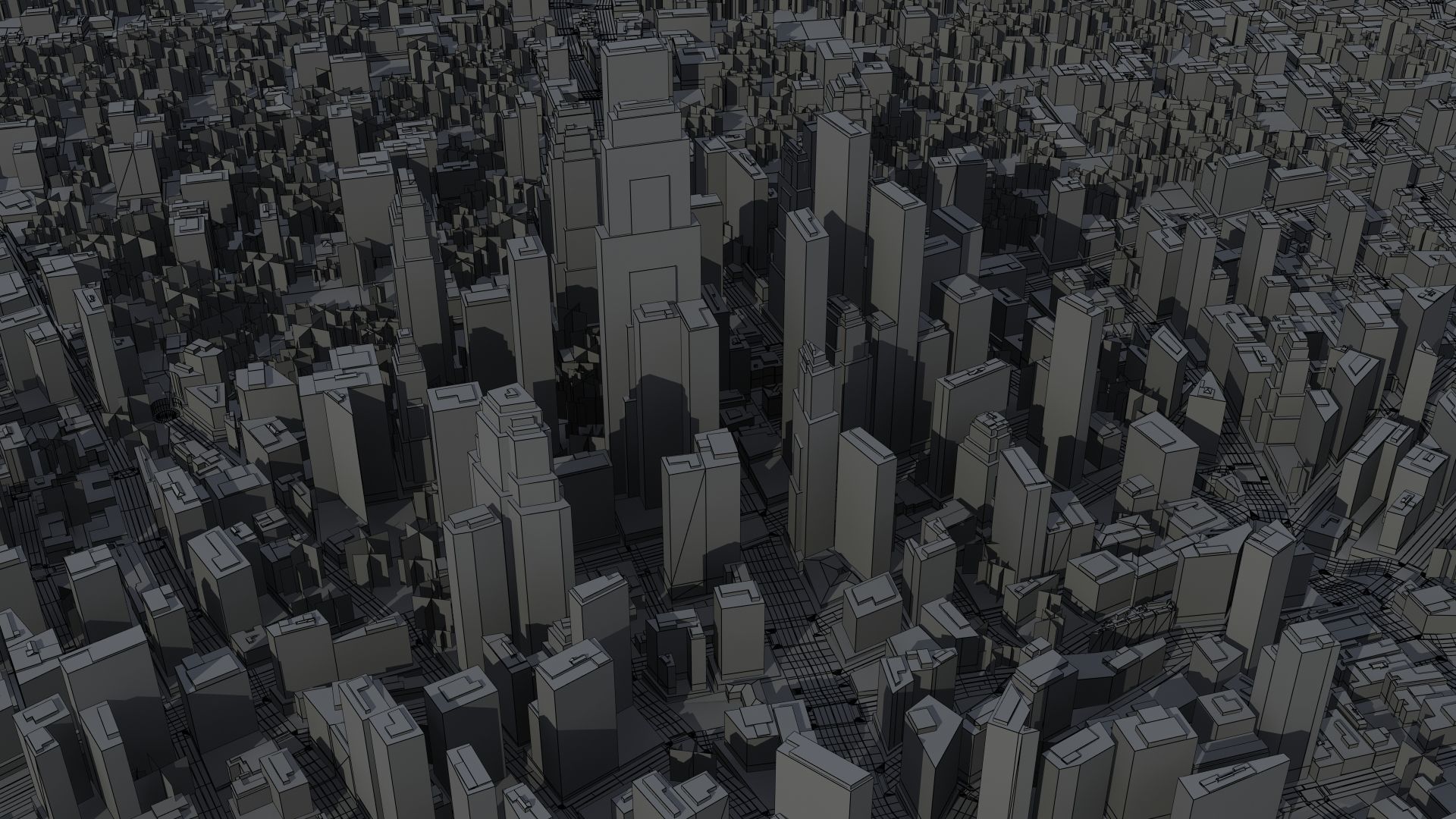 Modern VR City Low-poly 3D model_40