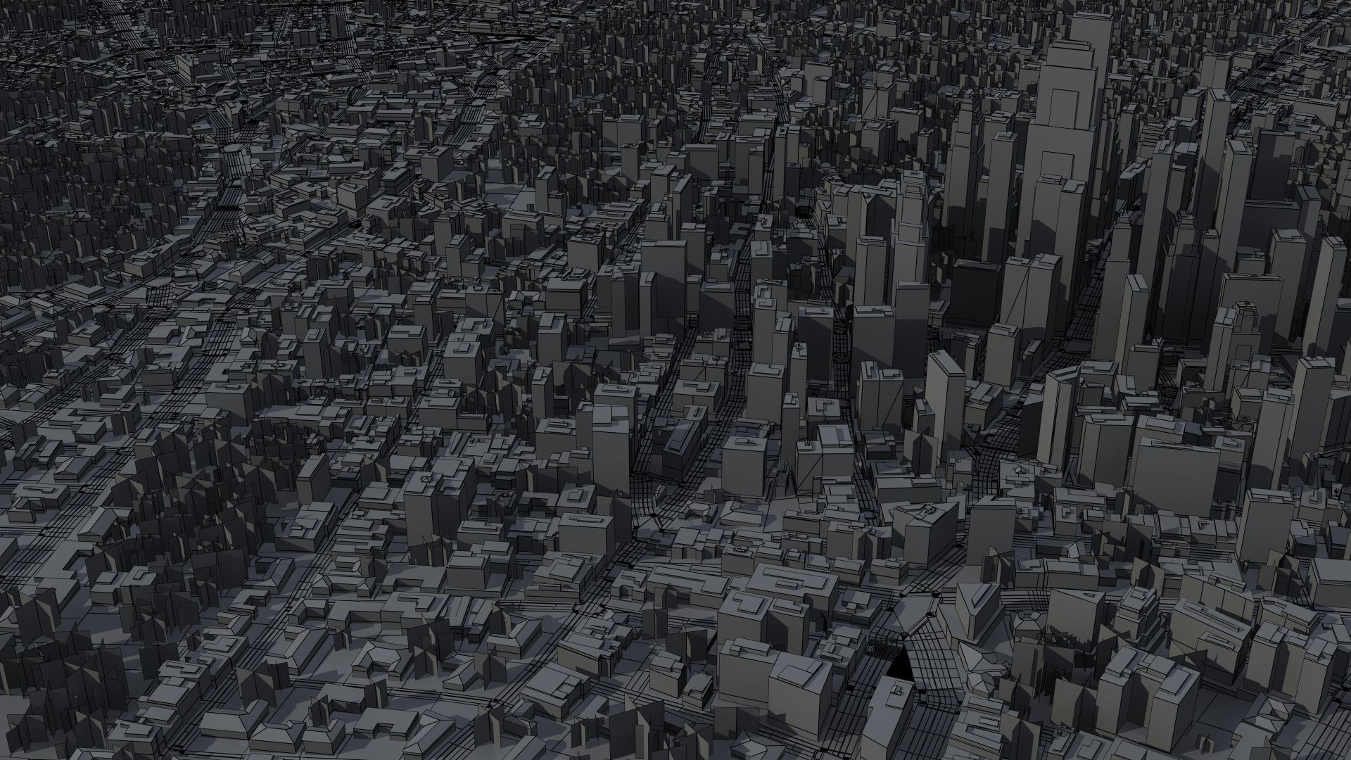 Modern VR City Low-poly 3D model_41