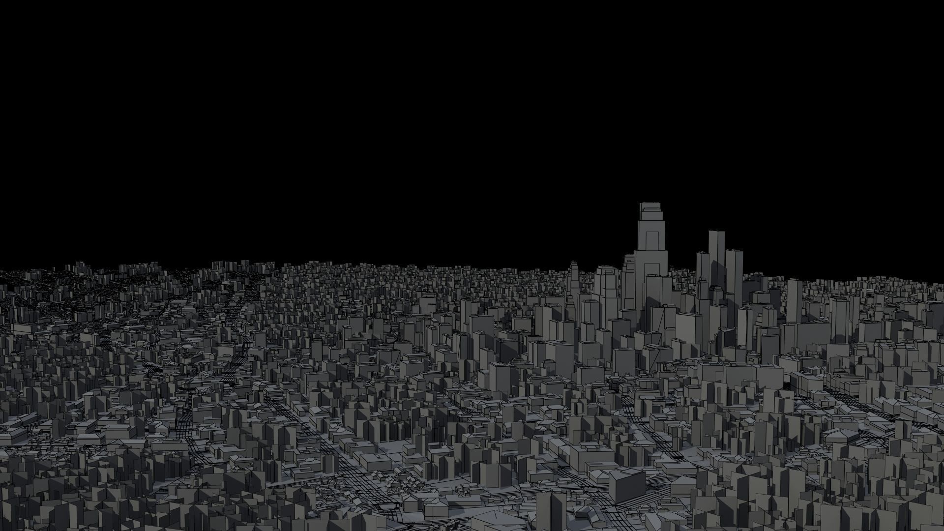 Modern VR City Low-poly 3D model_24