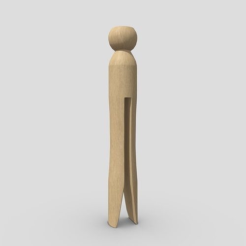 CC0 - Clothespin 2 Free low-poly 3D model