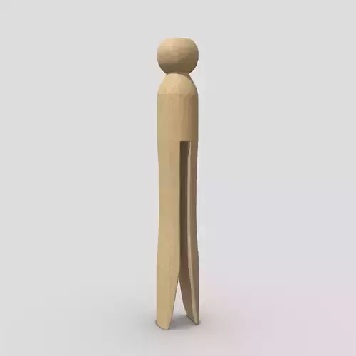 CC0 - Clothespin 2 Free low-poly 3D model