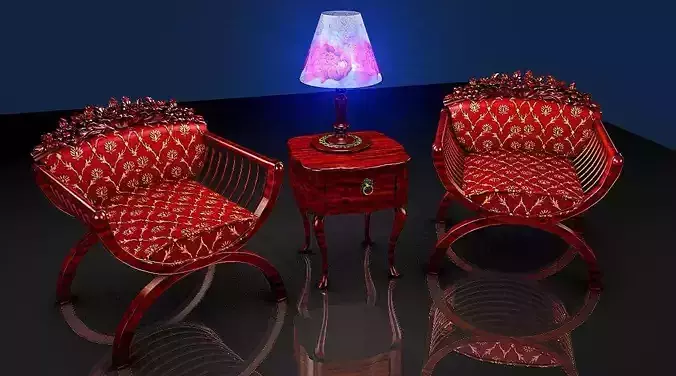 GOSSIPCORNER SET lamp with flower