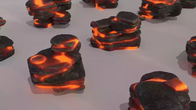 Volcanic Lava Rock Asset Pack