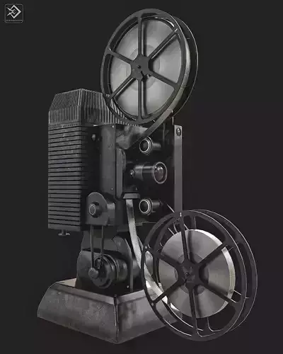 old projector Low-poly 3D model