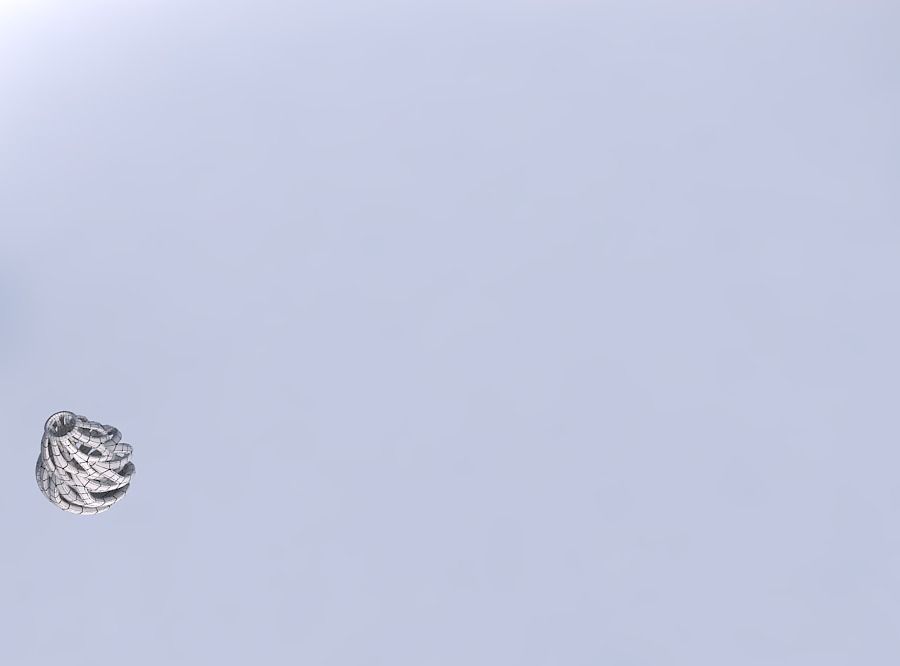 Vase curved medium with intertwining lines twisted and tapered 2 3D print model_6