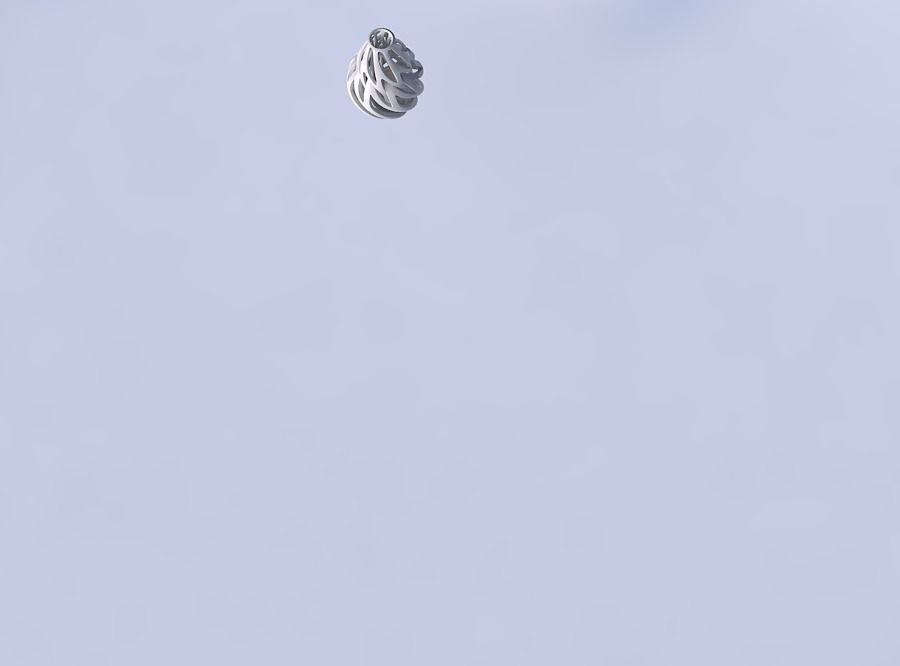 Vase curved medium with intertwining lines twisted and tapered 2 3D print model_2