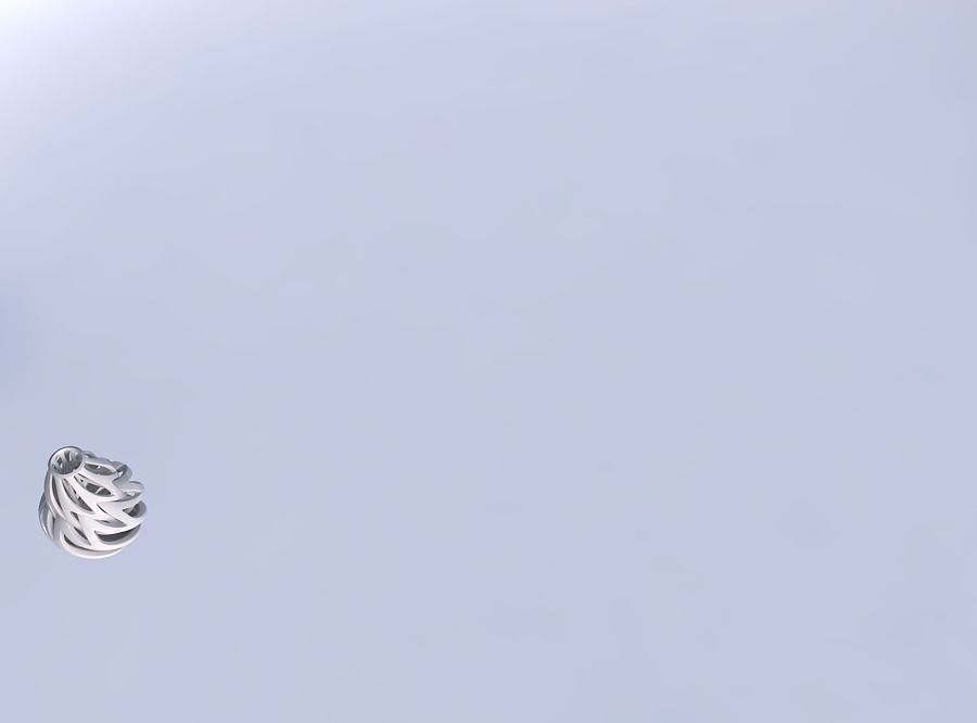 Vase curved medium with intertwining lines twisted and tapered 2 3D print model_1